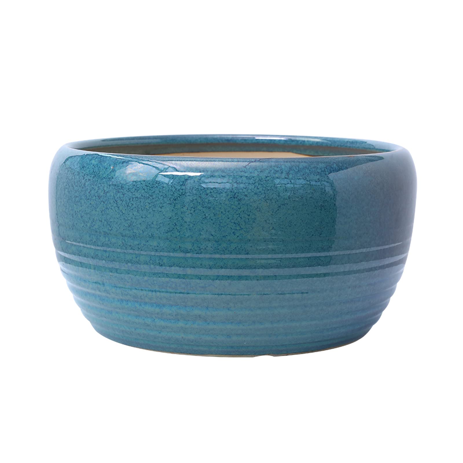 Vasi da Giardino Vaso per Fiori succulenti per la casa, Semplice fioriera in Ceramica con Foro di drenaggio e piattino in plastica per la casa e la Decorazione dell'ufficio