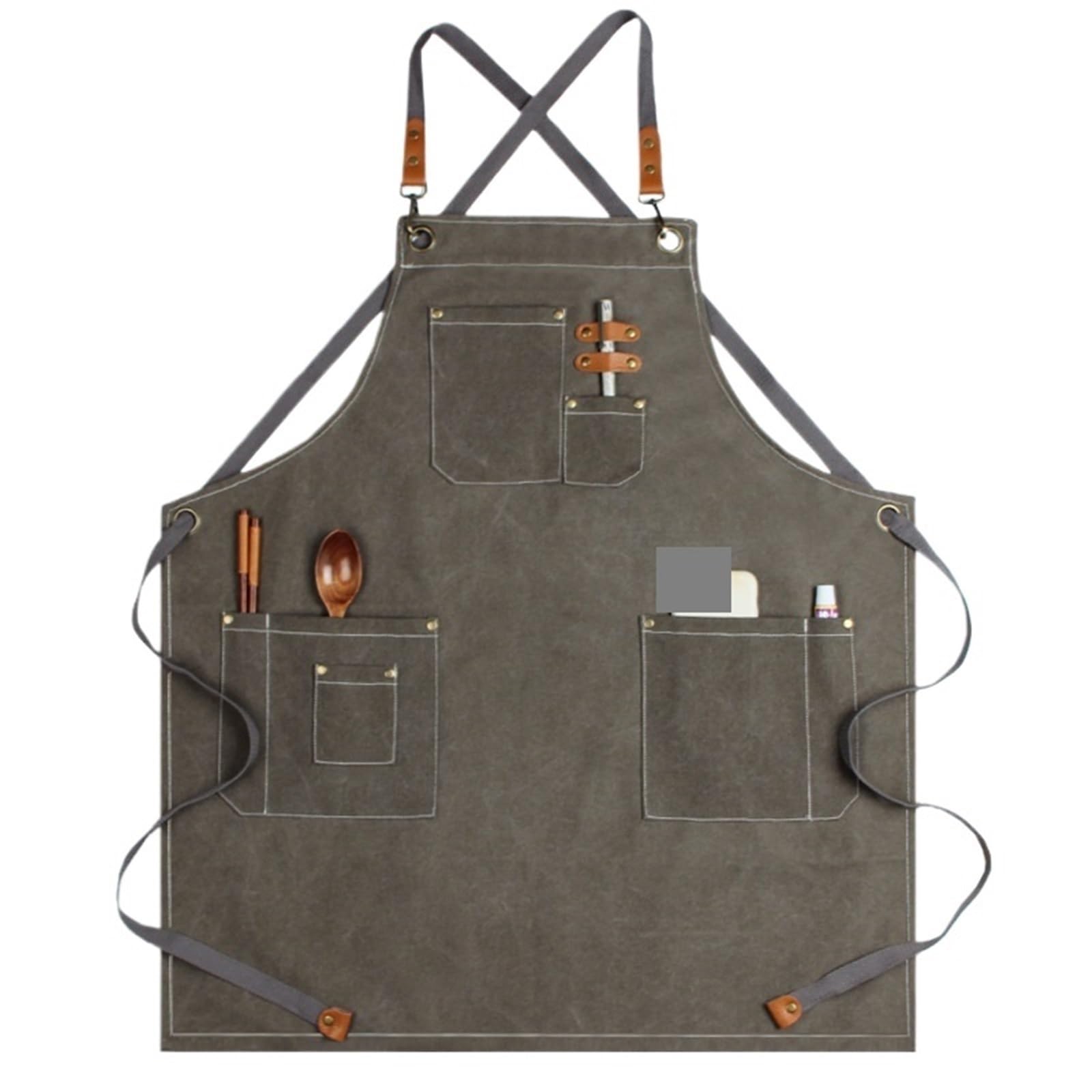 Delantales de lona Vaquero Hornear Cafetería Ropa trabajo Herramientas limpieza del hogar Práctico Simple para Soldadura, Herrero