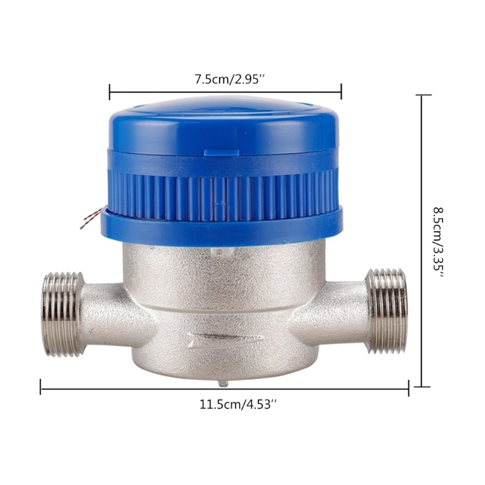 Débitmètre, Compteur d'eau, débitmètre d'eau, 1,5 m3/h 0-30 ℃, Compteur d'eau Froide précis à 0,0001 for Un Usage Domestique dans Le Jardin, Facile à Lire pour liquides