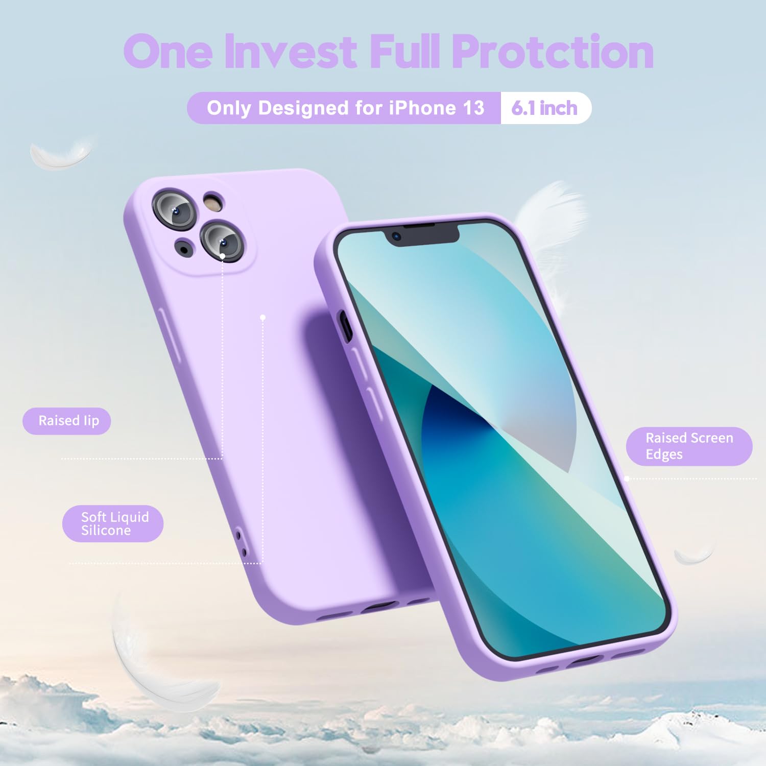 oakxco for iPhone 16 Pro Max Case Liquid Silicone, Soft Rubber Gel Elegant Aesthetic Basic Simple Cover, Cute Thin Slim TPU Matte Solid Color Plain Smooth Case for Women Girl, Light Pink — view 1239