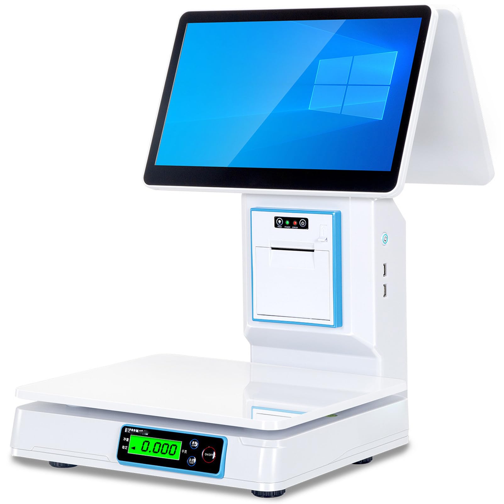 POS-System mit Waage für den Einzelhandel, Digitale Barcode-Waagen DualScreen