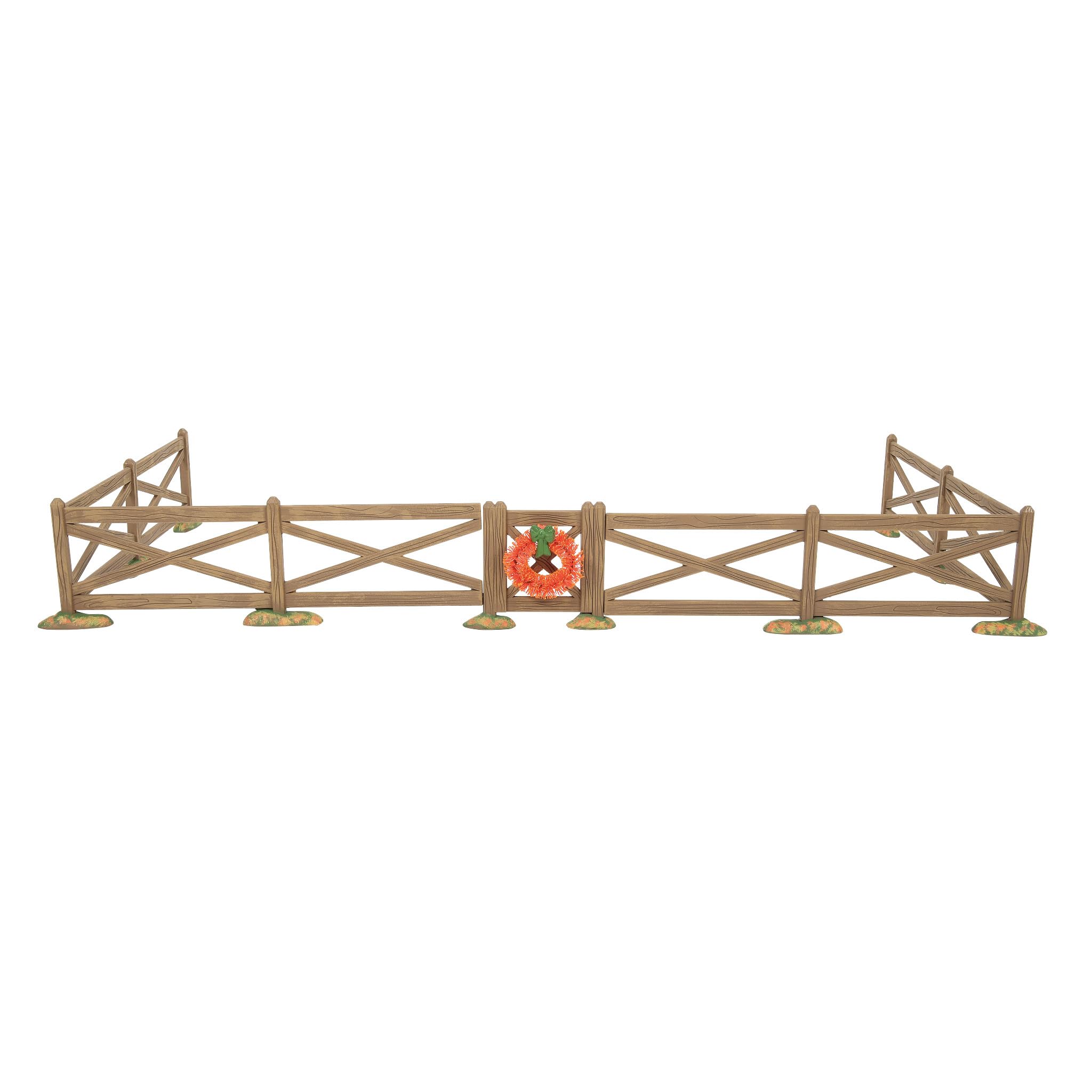 Department 56 Village Collection Accessoires Halloween Crossbuck Clôture et Portail Figurines Miniatures Différentes Tailles Marron
