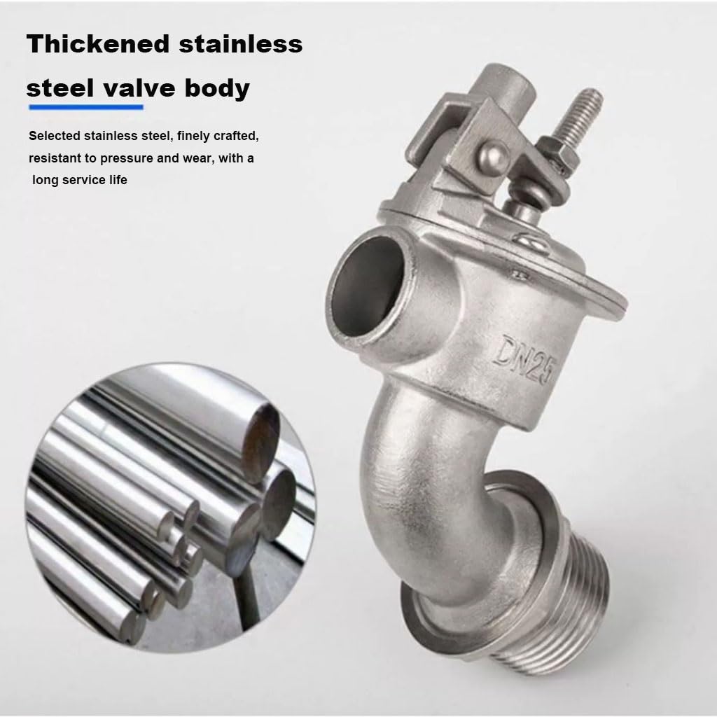 Válvula de flotador de montaje superior de 90 grados de acero inoxidable, válvula de interruptor de flotador de tanque de agua for una gestión eficiente del agua, 1 unidad(1inch)