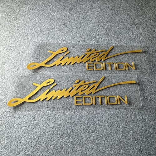 Image of 2X Car Styling Vinyl Graphic Decals for Limited Edition Truck Body Auto Rear Front Windshield Window Sticker 160x38mm (Matt Gold)
