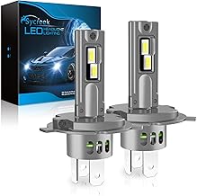 H4 LED HB2 9003 24000LM 90 W, H4 LED Bulb 1:1 Mini Design 6500 K Cool White, Halogen Conversion Kit, Headlight Bulb for 12 V Car or Motorcycle