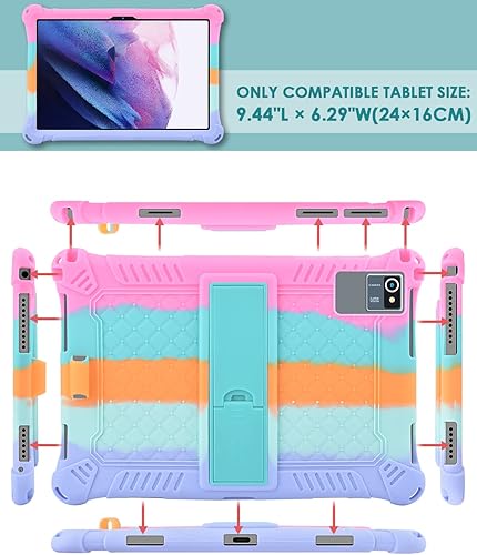 Miniatura 3 de DETUOSI Funda para Coopers 10 pulgadas, con lápiz capacitivo y correa para el hombro, funda para tableta con soporte multiángulo, funda ligera de