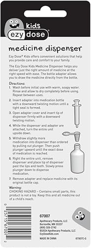 Miniatura 9 de Ezy Dose Jeringa y dispensador oral para bebés calibrado para medicina líquida 02fl oz1 TSP incluye adaptador de biberón