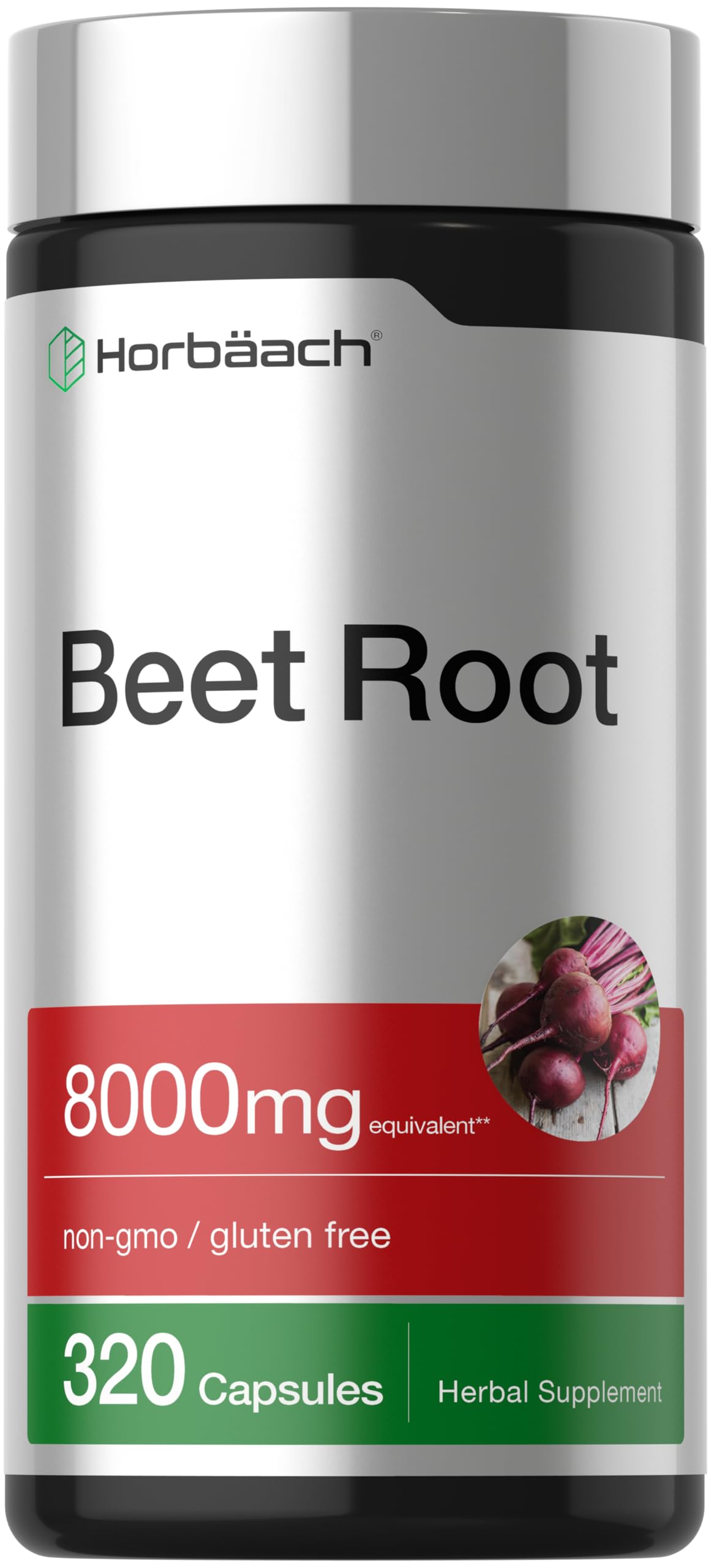 Horbäach Beet Root Powder Capsules | 320 Pills
