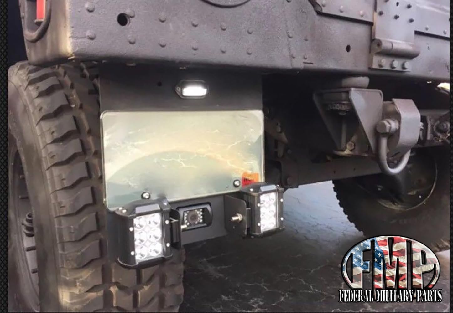 Federal Military Part- Small License Plate Light, 24V LED, Plug & Play Prewired, Compatible with HUMVEE M998 HMMWV Universal Military Vehicles
