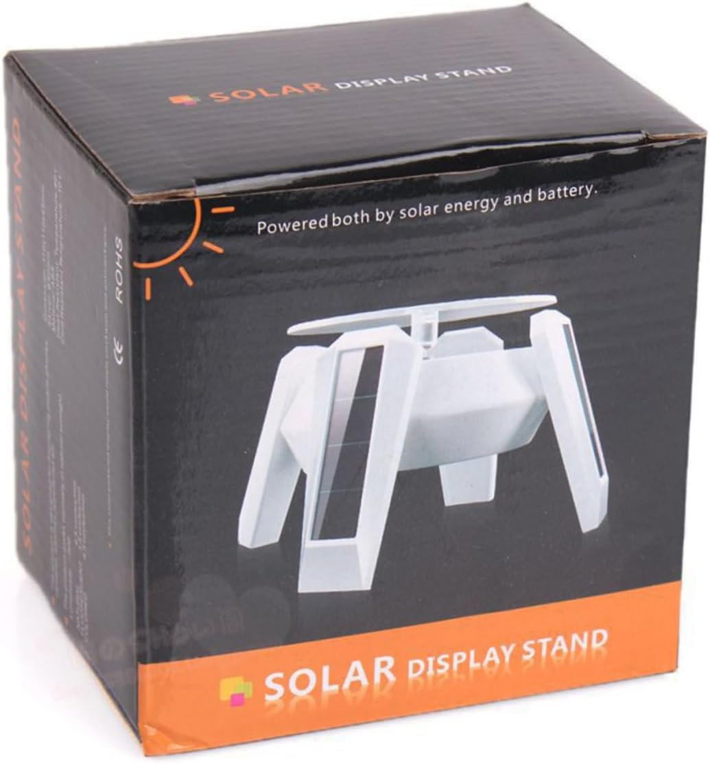Cabilock Solar-powered Rotating Display Stand Capacity Jewelry Watch Showcase Dual Power for Jewelry Watch Display Stands Random Color
