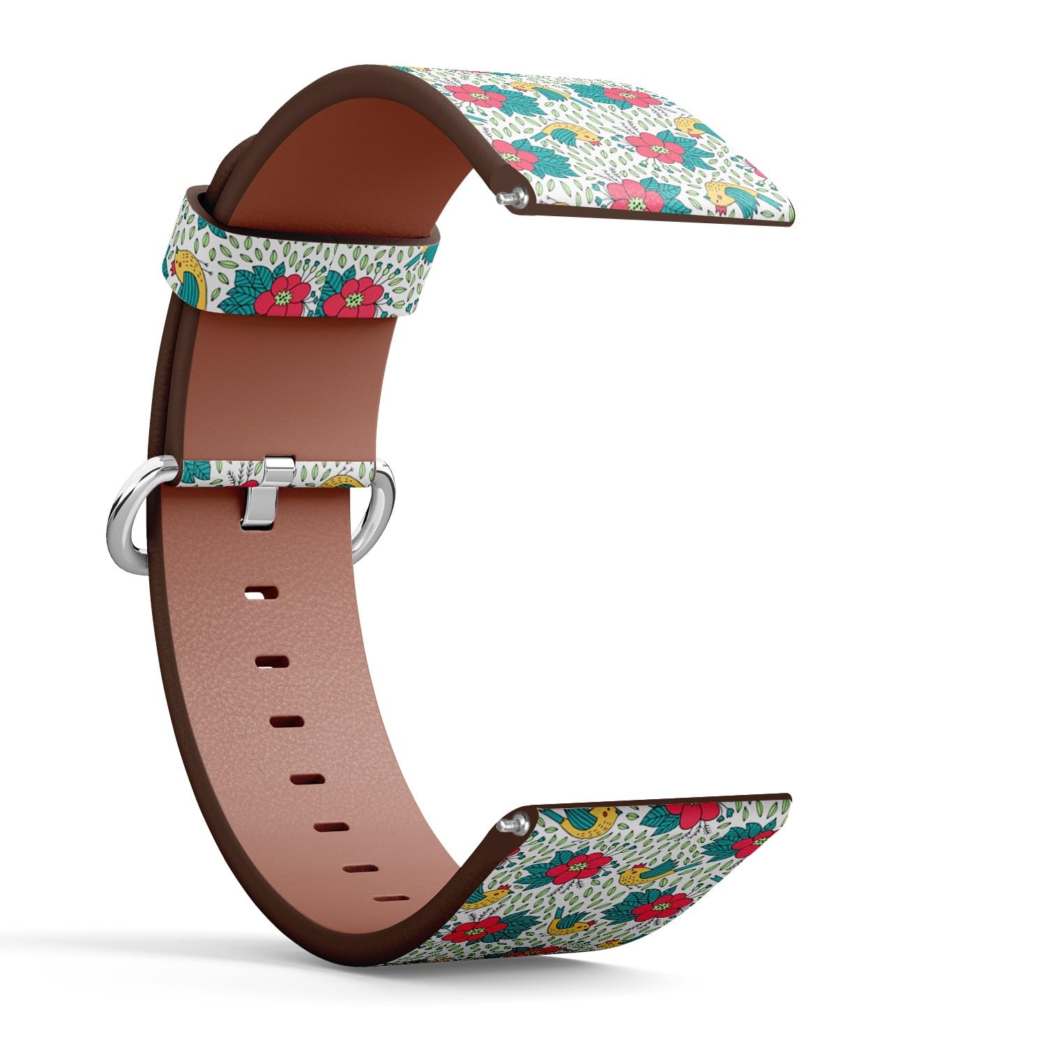 Compatible with Garmin Fenix 7/7 Pro, Fenix 6/6 Pro, Fenix 5/5 Plus, Epix (Gen2) / Epix Pro (Gen2), 22mm Replacement Sport Watch Band (Bird Plant) Smartwatch Strap Bracelet