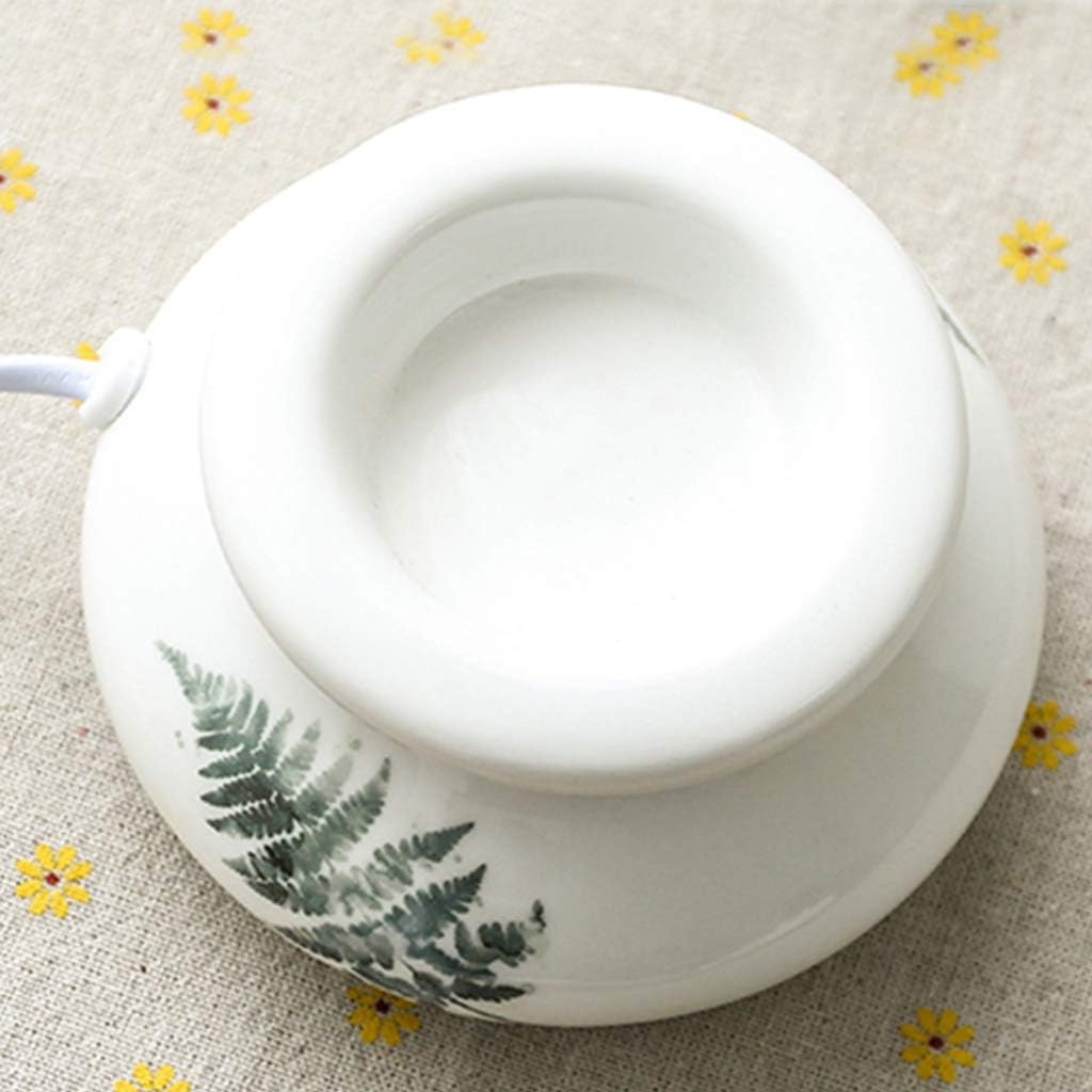 セラミック香炉電気、リビングルーム/ベッドルーム/バスルーム用の定期的な温度調整付き電子香炉、ホワイト