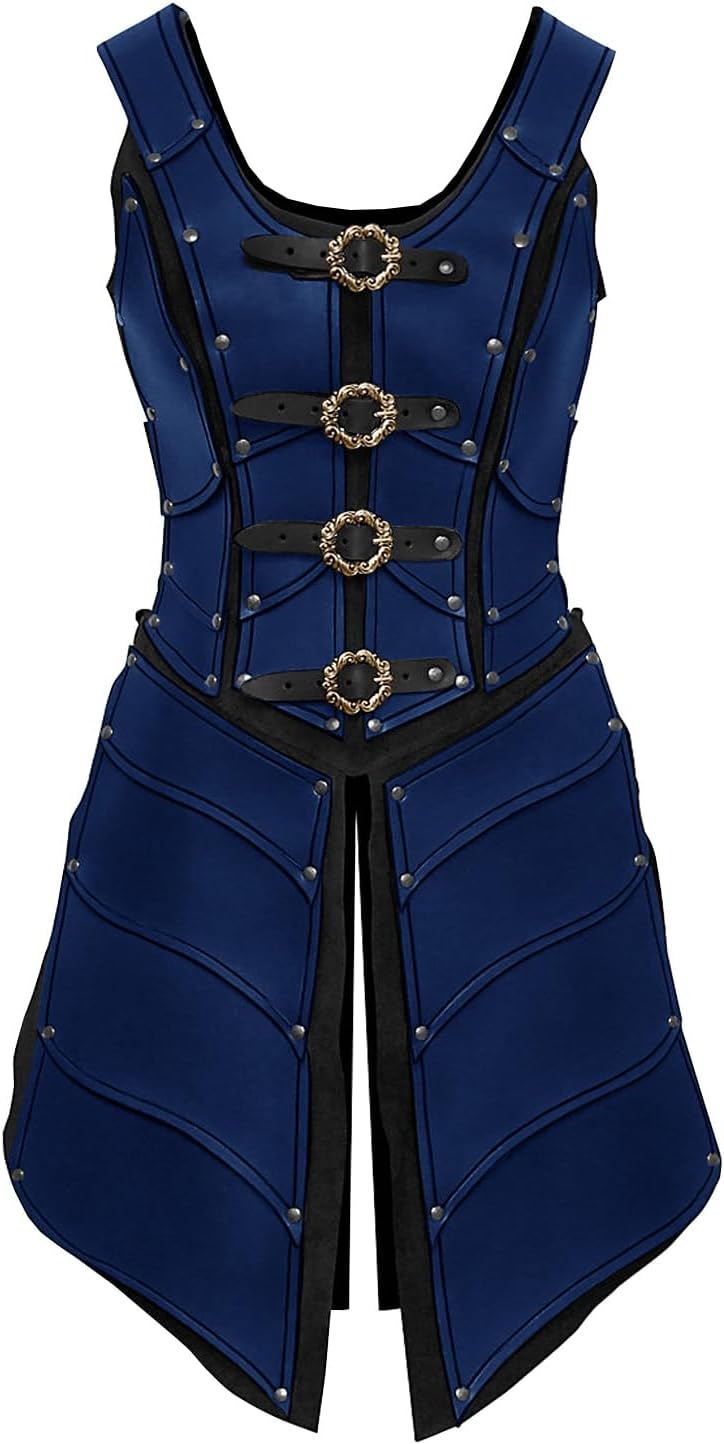 Historical Ladies Leather Armor Medieval PU Leather Armour For LARP Viking Knights Costume Warrior Armor