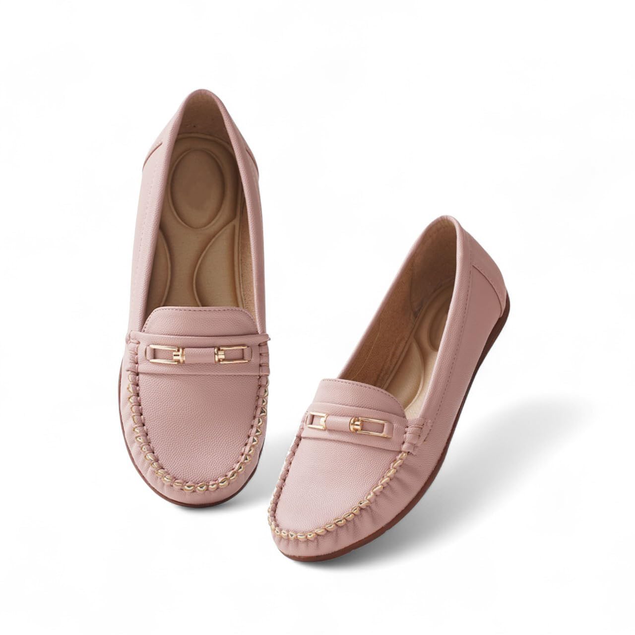 Froh Feet Women's Loafers with Gold Chain Detail Comfortable & Stylish Slip-On-picture-12