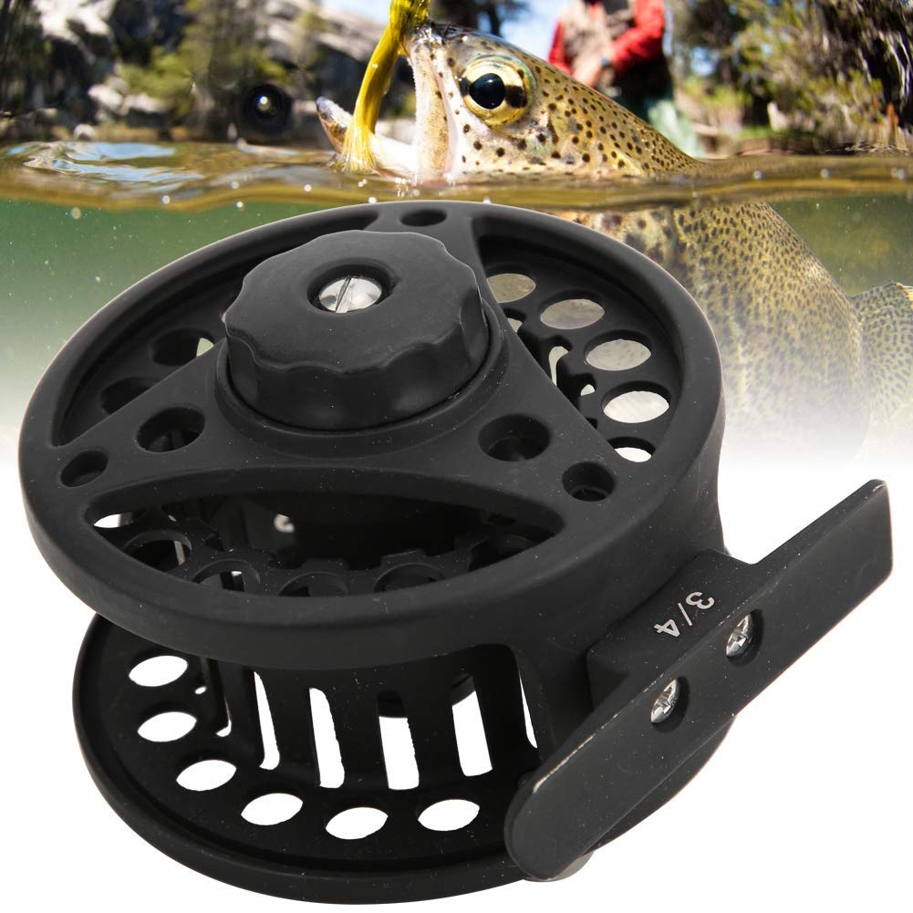 Carrete de Pesca con Mosca, rodamientos de fundición a presión de Rueda de Pesca con Mosca Totalmente metálicos(3/4) Carrete Mosca 3