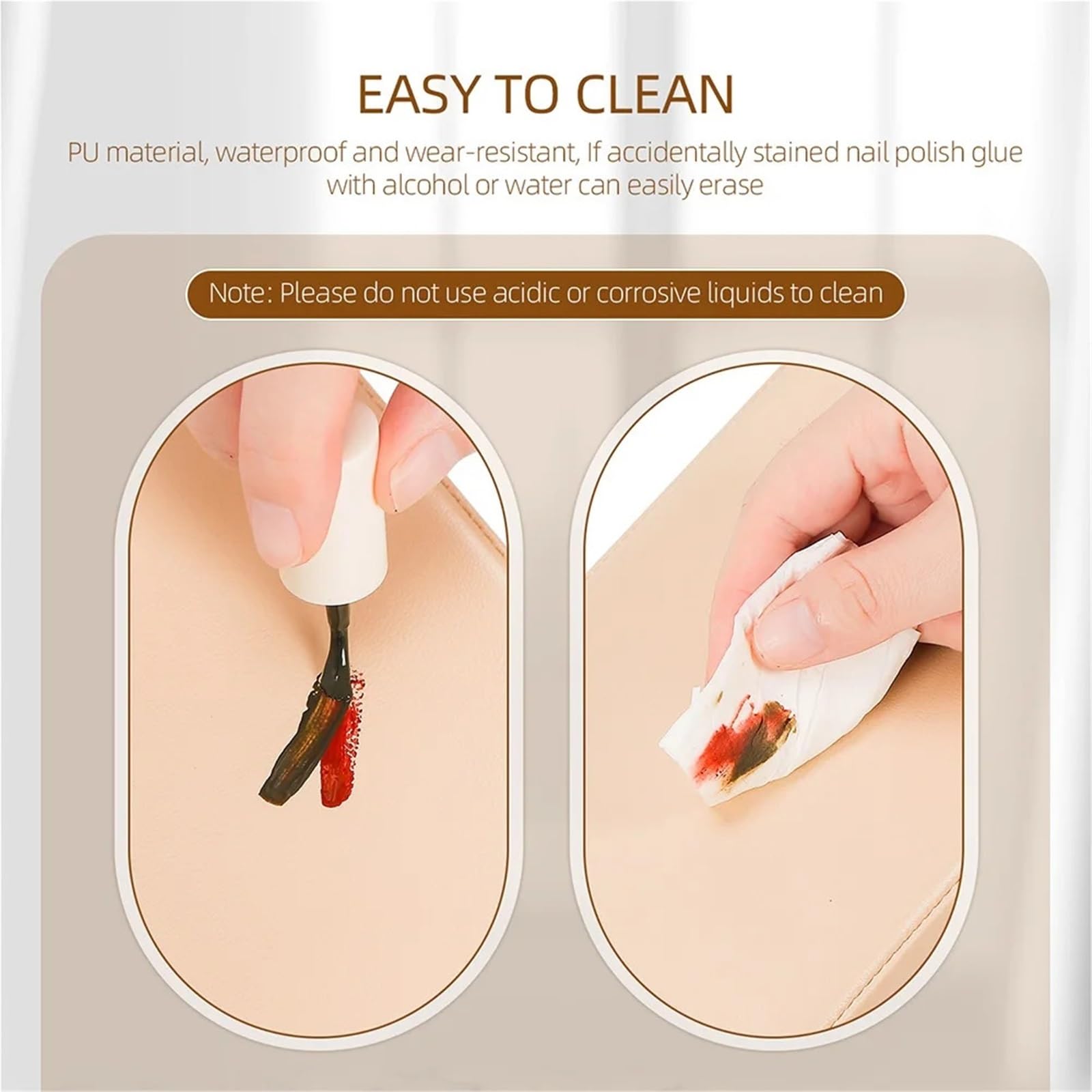 Cuscino for mano esteso da 50 cm Cuboide Poggiamani for manicure Supporto Poggiapolsi for unghie for piede for pedicure poggiapiedi(White)