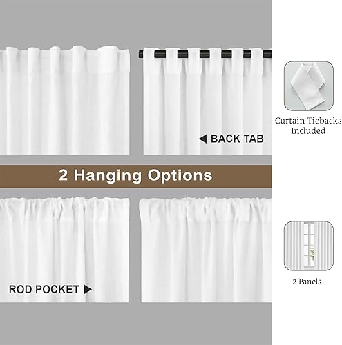 Miniatura 2 de Magic Drapes Cortinas semiopacas con aislamiento térmico para oscurecer la habitación, paneles de tratamiento de ventanas para sala de estar,