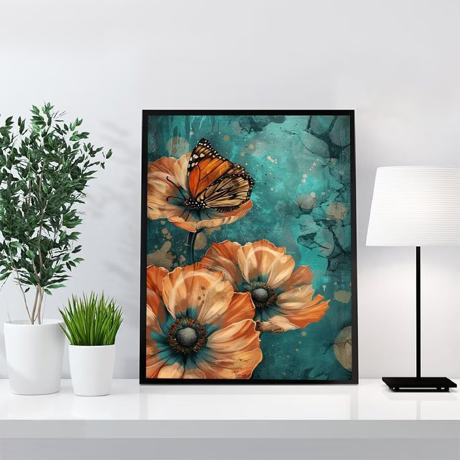 Peinture Diamant Fleurs Multicolores Grand Format 70x90cm avec Strass Brillants - 3