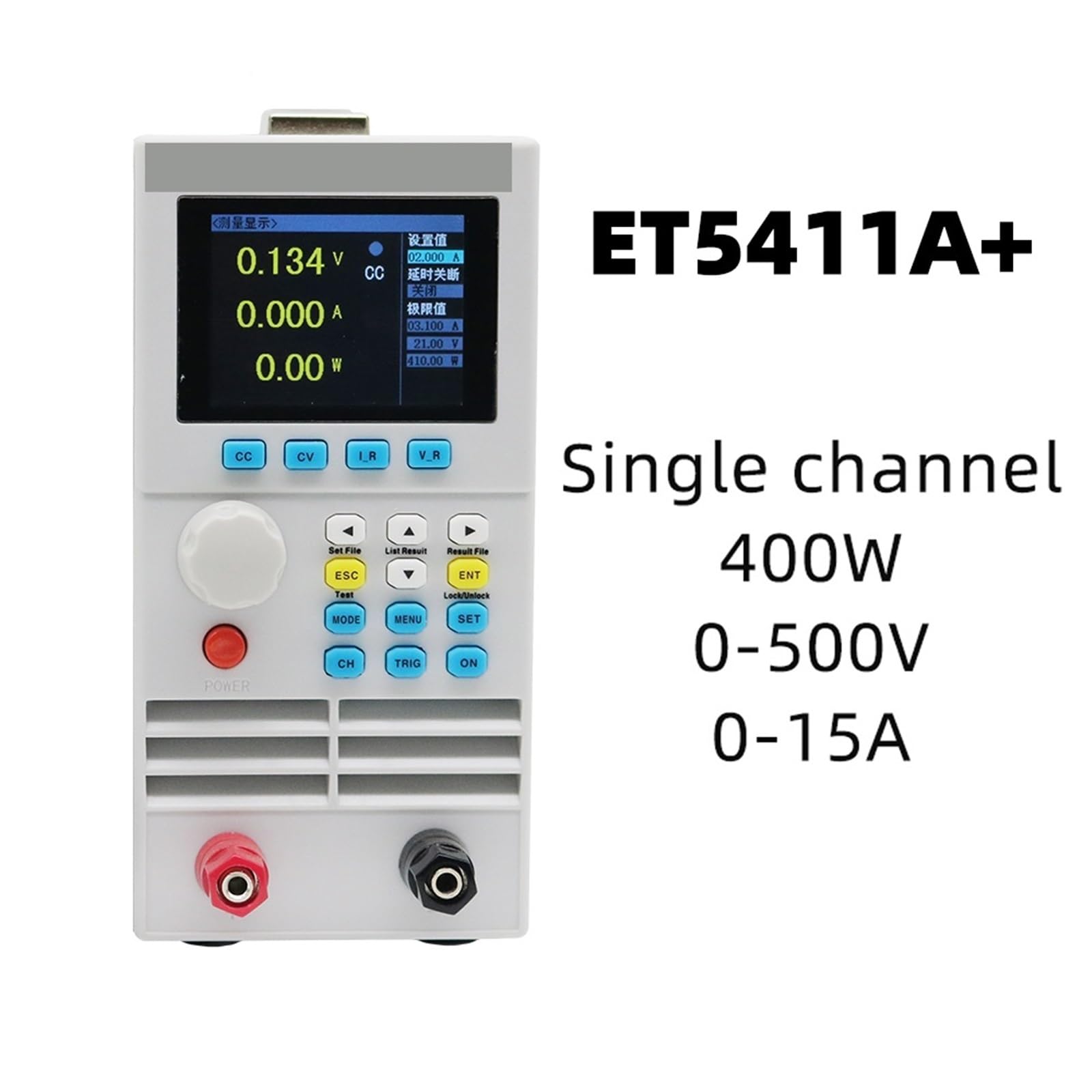 ET5420A+ ET5410A+ Obciążenie elektryczne 150 V 40 A/15 A 400 W Profesjonalny programowalny cyfrowy miernik obciążenia DC Elektroniczny tester baterii, Laboratorium Precyzyjne(ET5411APlus)