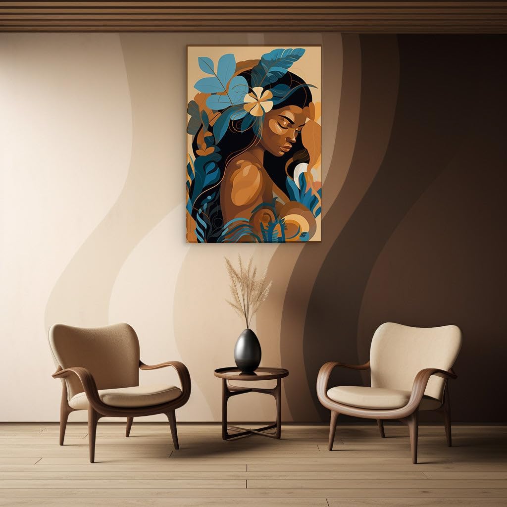 Canvas for Living room. Slumber in a Floral Dreamscape: Embracing the Serenity of Nature's Embrace, 27 x 18 inch Canvas Wall Art - Ready to Hang - 69x46 cm (27x18 inch)