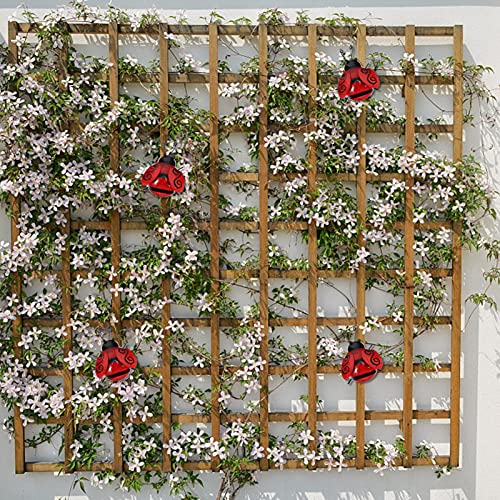 Nuobesty Botanical Decor Ladybug Ornament Metal Animal Garden Ladybug Metal Hanging Wall Art Garden Wall Sculptures 3D Decoration For Room Outdoor Garden Botanical Decor Garden Animal Figurine #TOP2