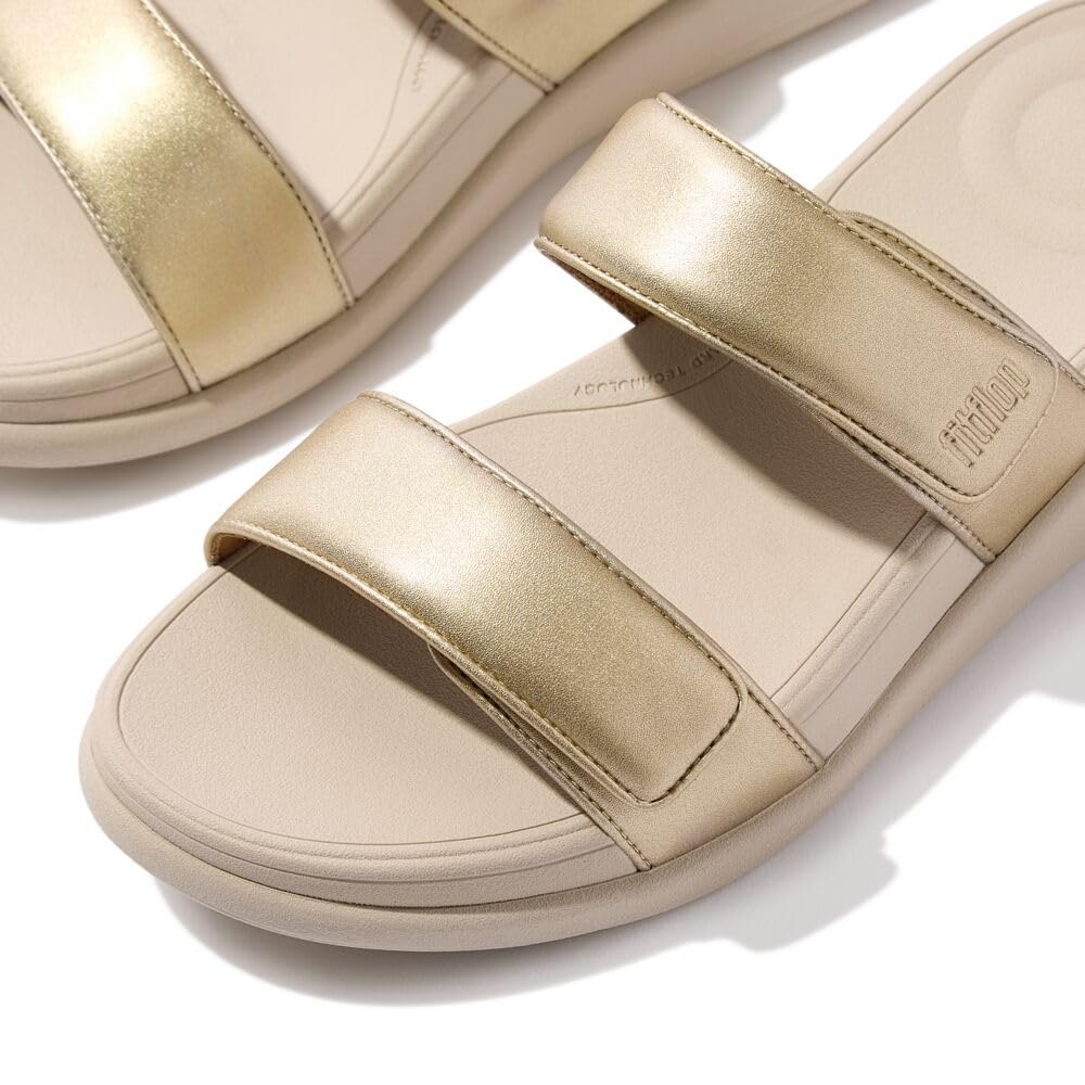 Fitflop F-mode Go Adjustable Flatform 2-bar Slides Sandale caleFemme