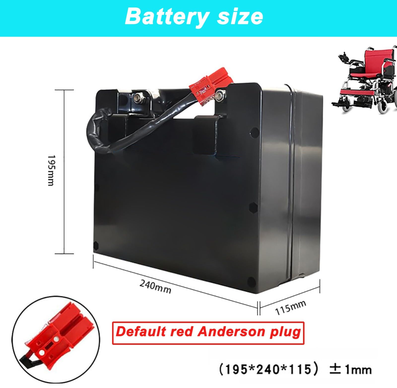 Batería De Iones De Litio De 24 V, Batería para Silla De Ruedas Eléctrica De 24 V, 10 Ah, 12 Ah, 15 Ah, 20 Ah, Batería Recargable Portátil E Impermeable.