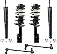 Vista 56 de Detroit Axle - Kit de suspensión de 6 piezas para Chevy GMC Silverado Sierra 1500 2007-2013 [sin suspensión electrónica] Puntales delanteros, barras