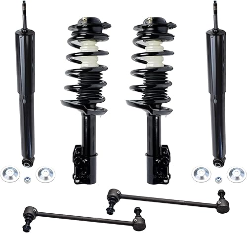 Miniatura 61 de Detroit Axle - Kit de amortiguadores para 2011-2012 Kia Optima 2 puntales delanteros listos con muelle helicoidal 2 amortiguadores traseros 2 barras