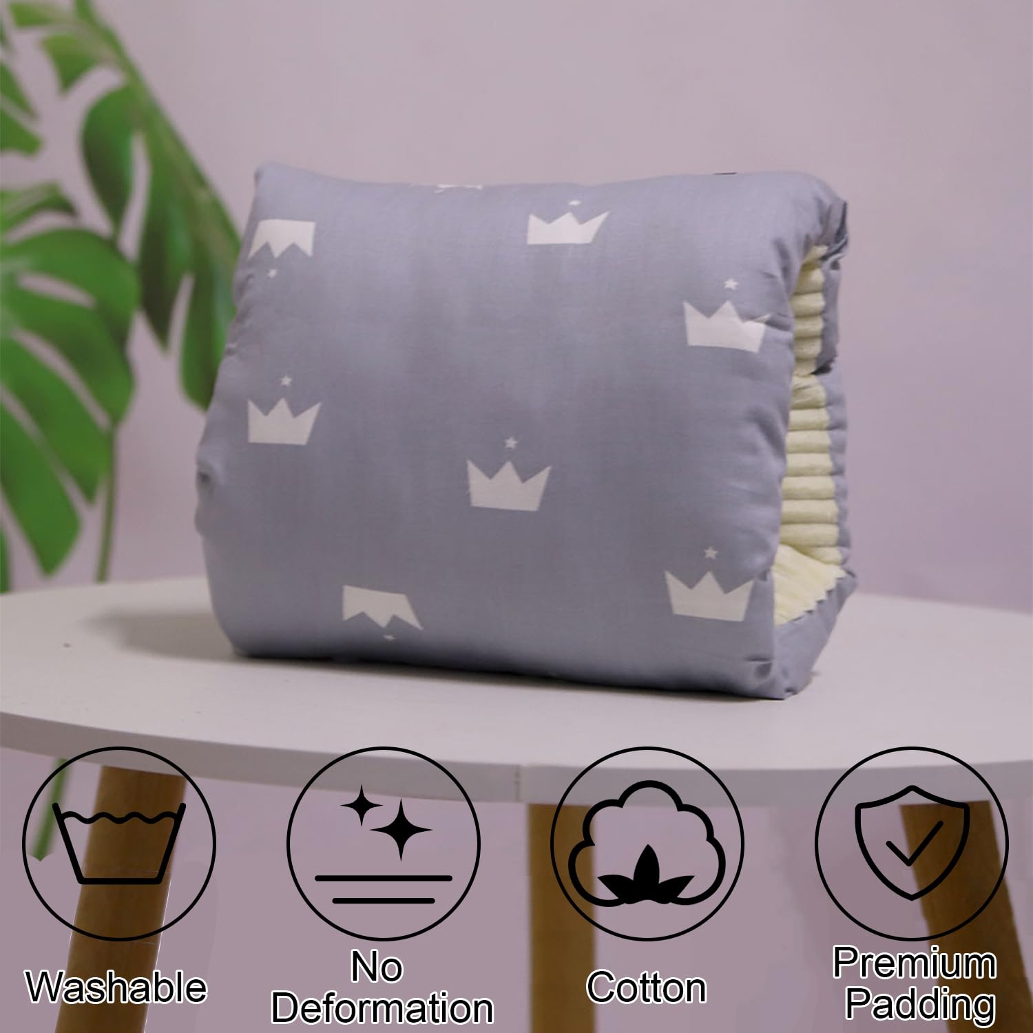 Almohada acogedora para cuna, acogedora almohada de brazo para alimentar al bebé, almohada de lactancia para bebé, almohada de apoyo para la cabeza para lactancia materna