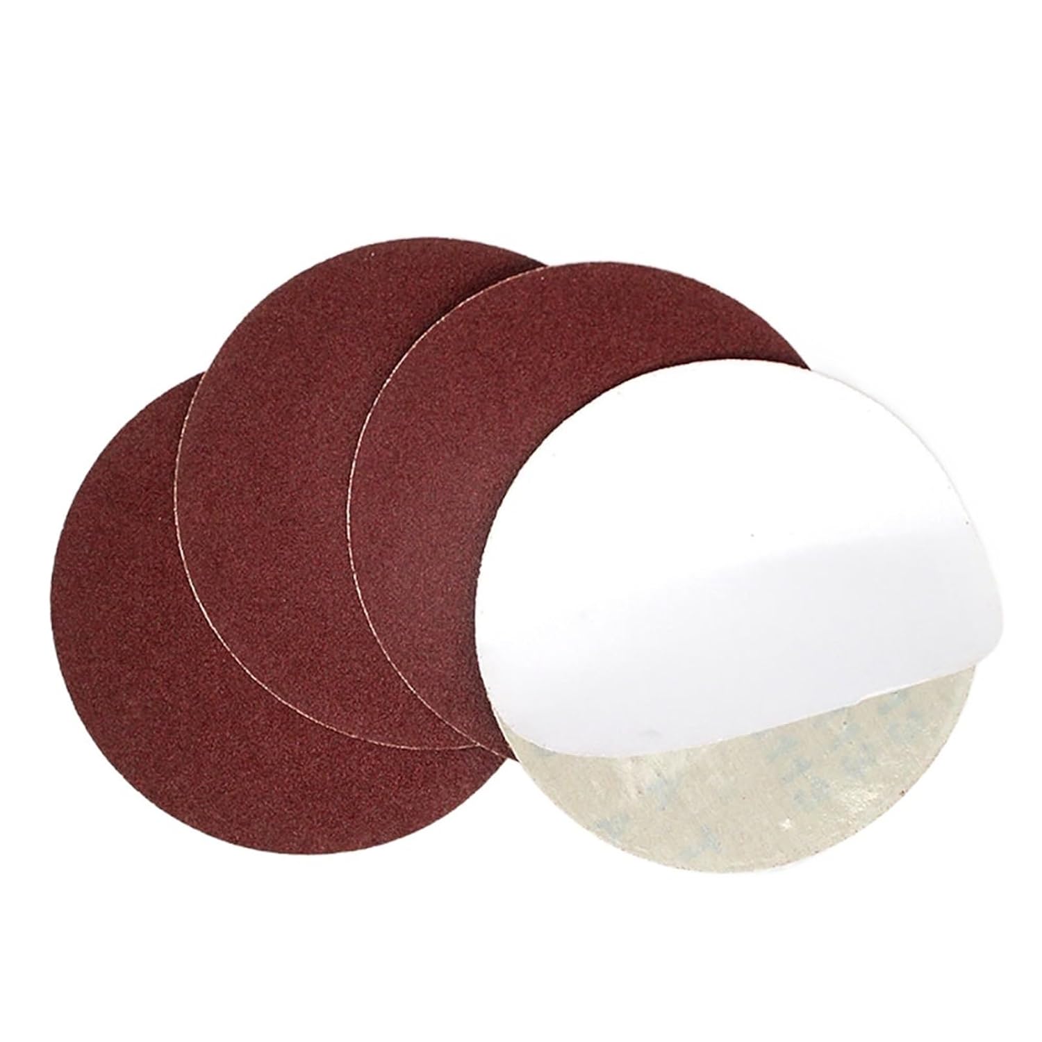 6 Inch 150mm Self Adhesive Sanding Discs Red Aluminum Oxide Sandpaper Glue-Lined Round Backing Pads 60 80 Grit 10Pcs(60)