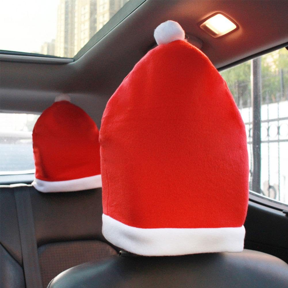 Decorazione natalizia per auto, 4 pezzi, cappello di Babbo Natale