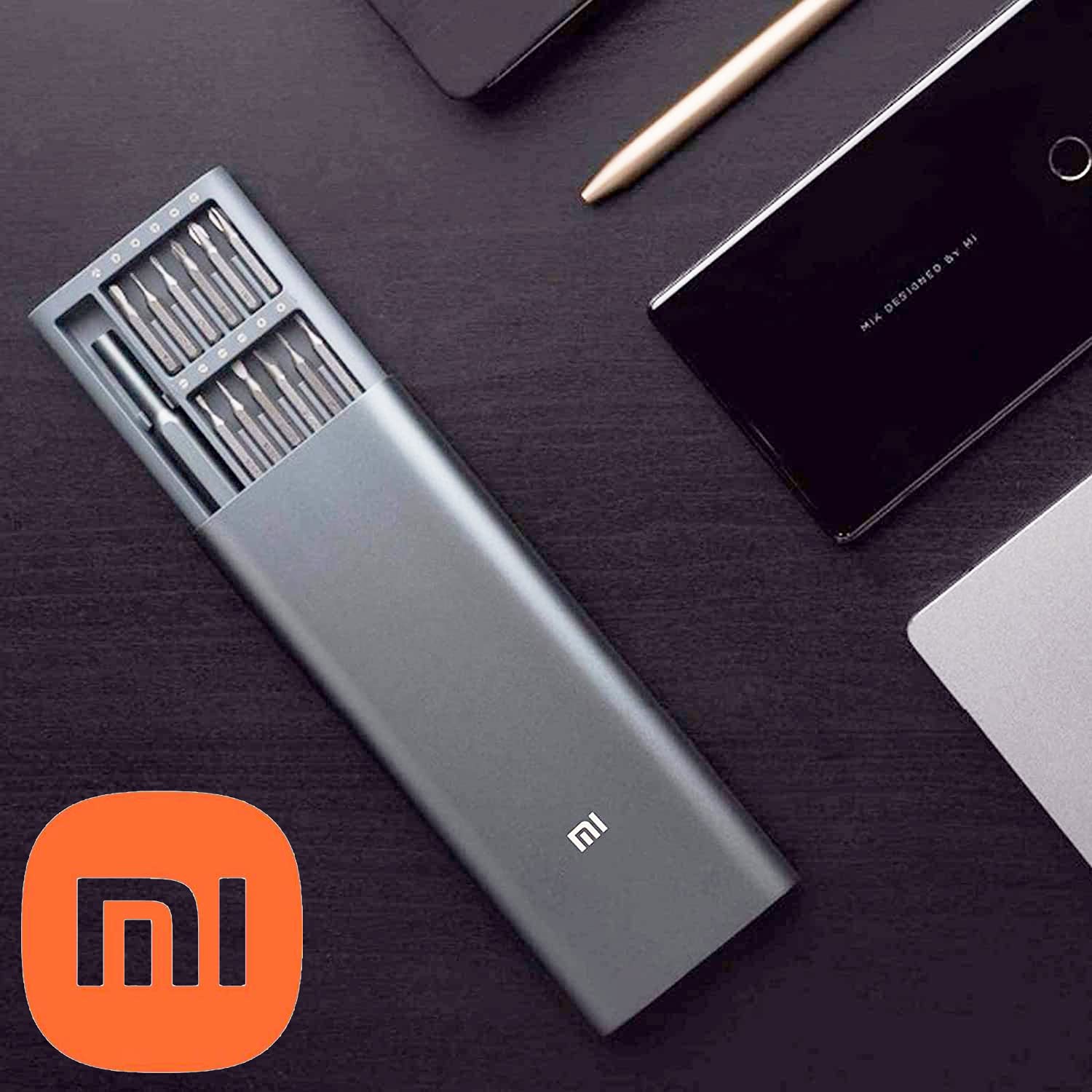Mi Ultra Precision Cacciavite Kit 24 comuni punte per uso domestico, custodia in alluminio completamente magnetica - Un must have per piccole riparazioni