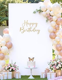 Square Arch Backdrop Cover, 6.6FT x 4FT White Stretchy Spandex Fitted Square Arch Stand Cover for Birthday Party Wedding Ceremony Banquet Photo Decoration