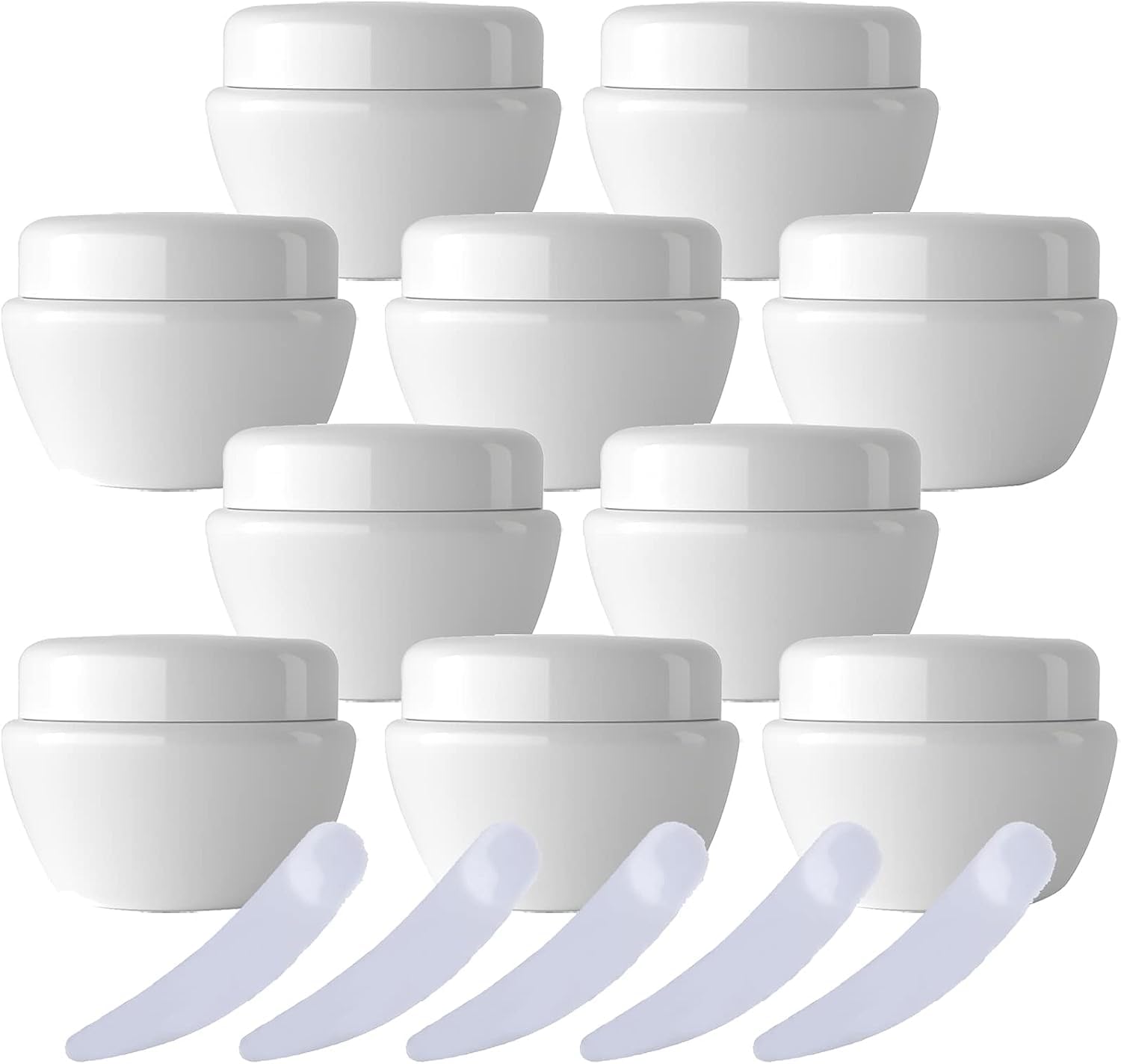 FLYIODFCXV cosmetic jar, Pack of 20,Plastic Cream Jars Cosmetic Pots, Mushroom Shape Containers Storage Pot for Travel(White,20ml)