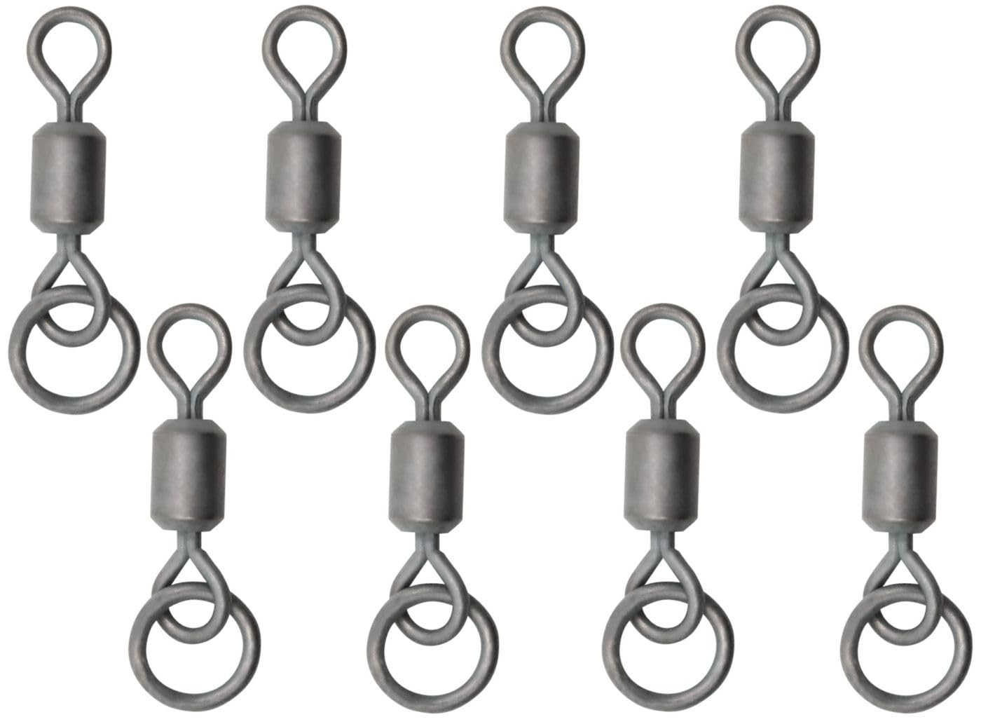 Korda PTFE Ring Swivel, Size 8, PTFE Coated, Reduces Friction, Durable Fishing Tackle, Eight Per Pack — image 1