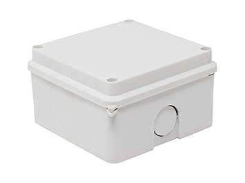 UPVsales PVC Square Weatherproof IP66 Junction Box 4X4X2.5 Inches 04 Nos Pack for CCTV Cameras