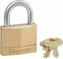 Master Lock 140D Solid Brass Keyed Different Padlock with 1