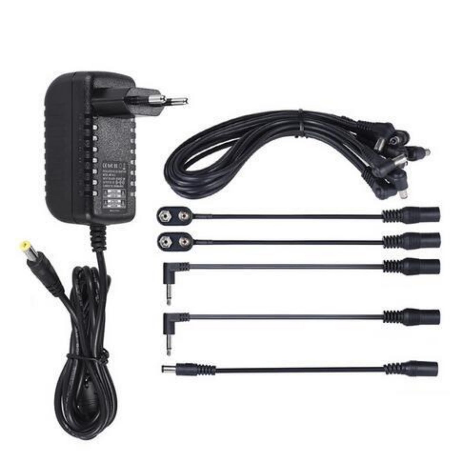 Alimentatore 9V 2A Centrale Centrale a Terra Alimentatore con Cavo a Chain Angolo Retto attatore attatore di Alimentazione