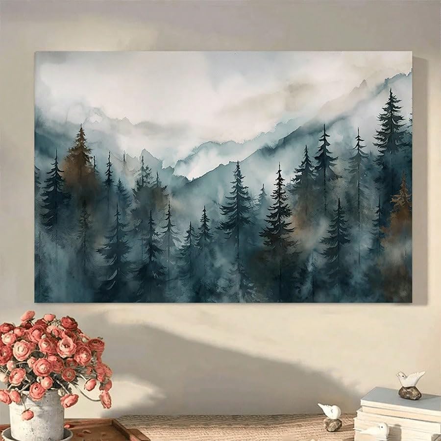 Tableau sur toile forêt vintage pour raviver l'éclat de vos murs