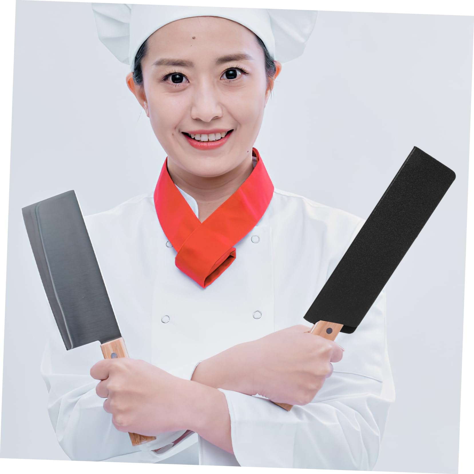 ABOOFAN 2pcs Kitchen Knife Guard PP Covers for Chef Knife Felt Lined Protector Heavy Duty Kitchen Safety Sleeves for Integrity
