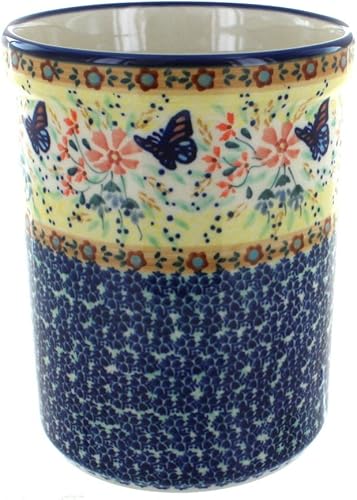 Miniatura 6 de Tarro de utensilios de cerámica polaca con diseño de rosas azules