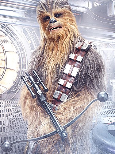 STAR WARS: The Last Jedi "Chewbacca Bowcaster Canvas Print, Multi-Colour, 60 x 80 cm