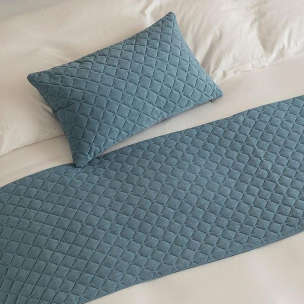 Runner Letto Matrimoniale In Tessuto Felpato - Decorazione Moderna Per Hotel E Camera Da Letto - Foto 4