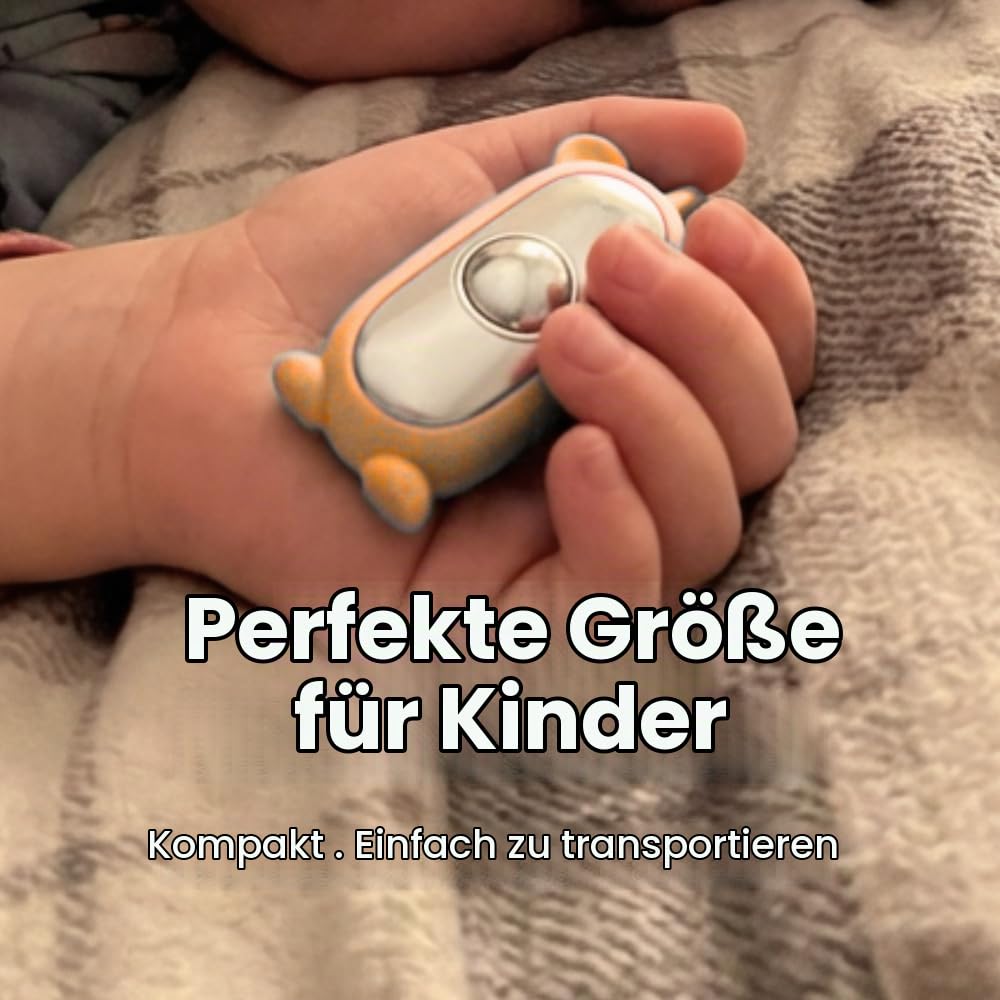 GLOWCO CalmCarry Bär Form Kinder Einschlafhilfe Gerät - Handheld Mikrostrom Entspannungswerkzeug, Unterstützt Ruhe, Fokus & Sanfte Entlastung, USB Wiederaufladbar, Tragbares Wellnessgerät für Kinder