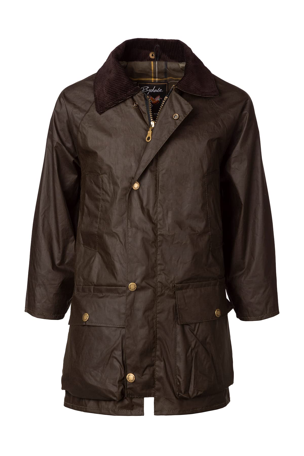 Rydale Kid's Wax Jacket Boy's Waxed Jackets British Made Children's Country Coats (as8, age, 5_years, 6_years, regular, Olive)