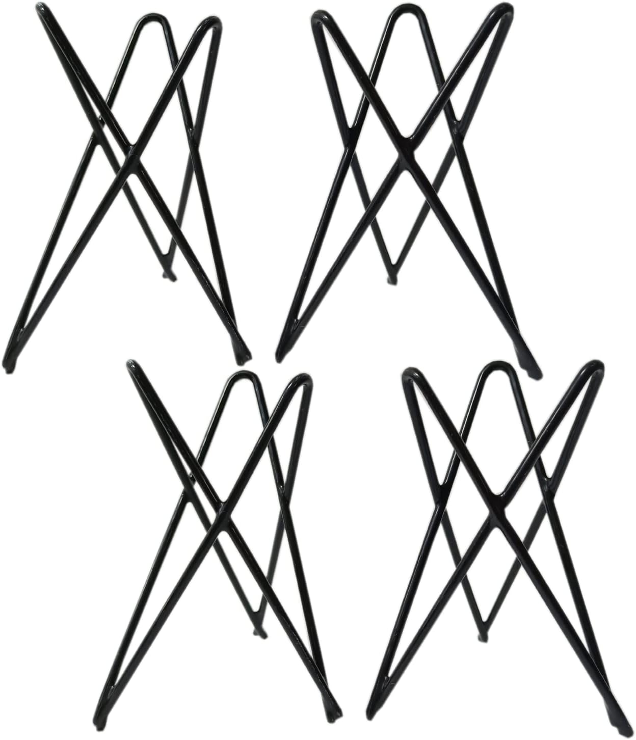 4 Black Air Plants Stand Desktop Geometry Airplants Holder Air Ferns Display Rack Air Tillandsia Metal Base Ornament for Plants