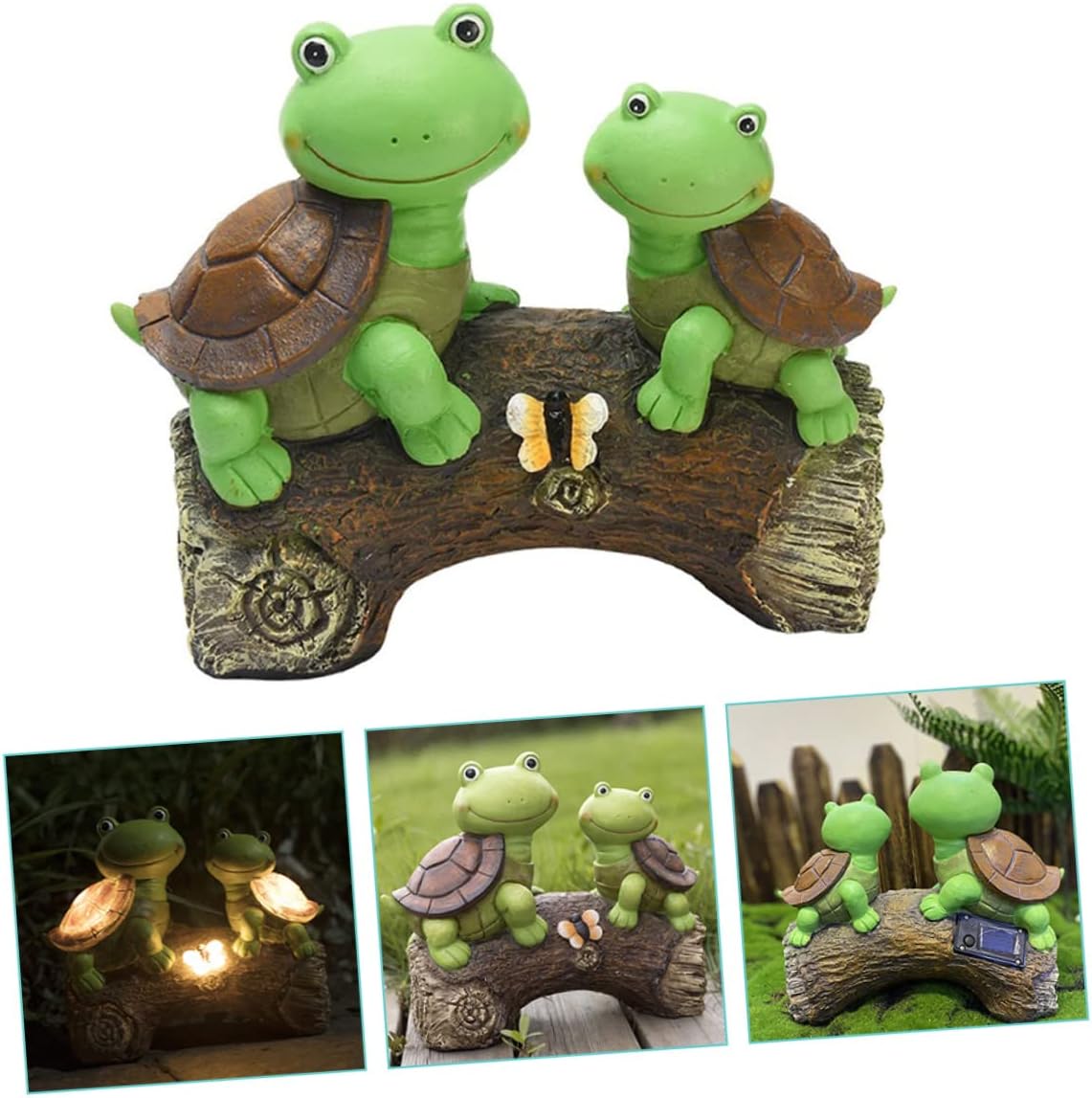 GANAZONO Outdoor Solar Lamp Garden Decor Turtle Figurine Solar Light for Garden Lighted Turtle