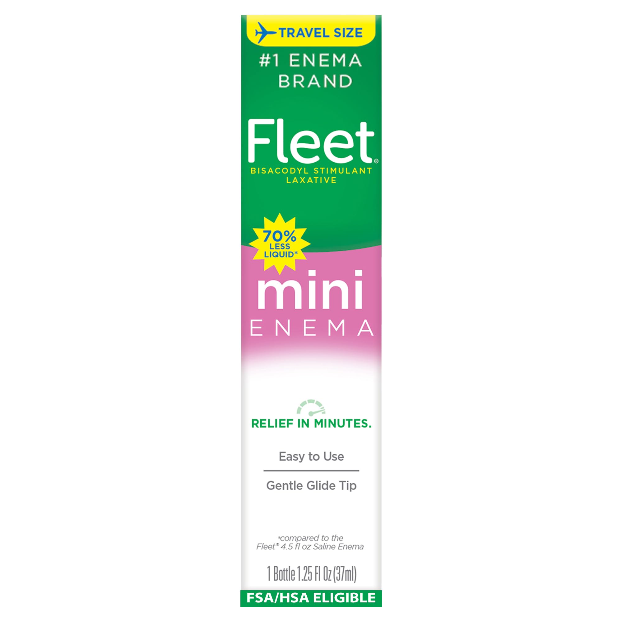 Fleet Laxative Bisacodyl Enema for Adult Constipation, 1.25 fl oz, 1 Bottle