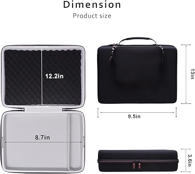 XANAD Hard Case for Mackie Mix8 / Mackie ProFX6v3+ / Behringer FLOW 8 / Behringer Xenyx 1002SFX Compact Mixer - with Small Storage Bag
